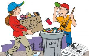 آموزش بازیافت و تفکیک زباله به کودکان